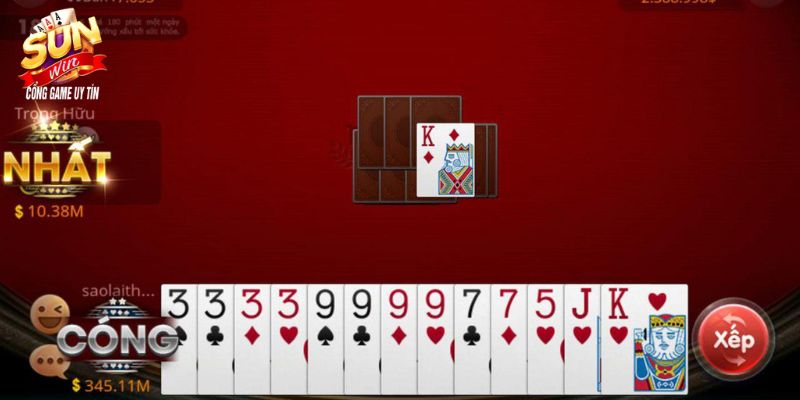 Nhiều phòng chơi tiến lên với mức cược đa dạng tại cổng game Sunwin